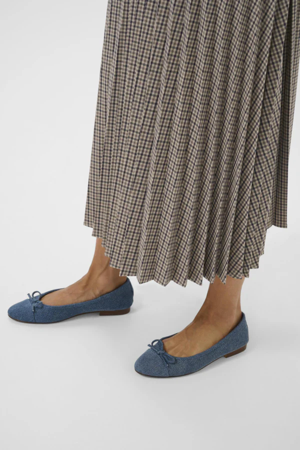 Culture naisten hame, CUCHECKA LONG SKIRT Brown Check - Image 6