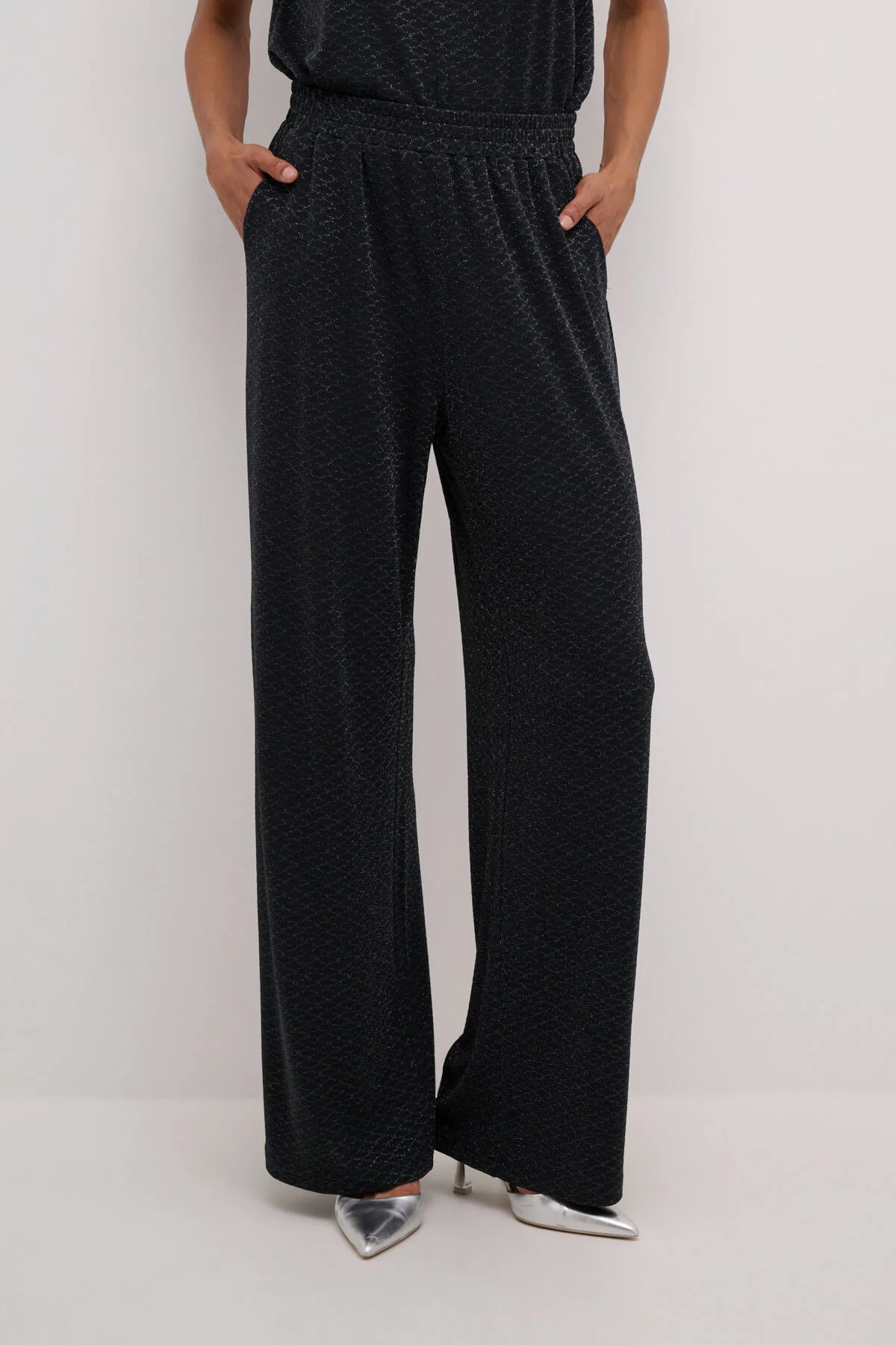 Culture naisten housut, CUTAZ PANTS Black/Silver