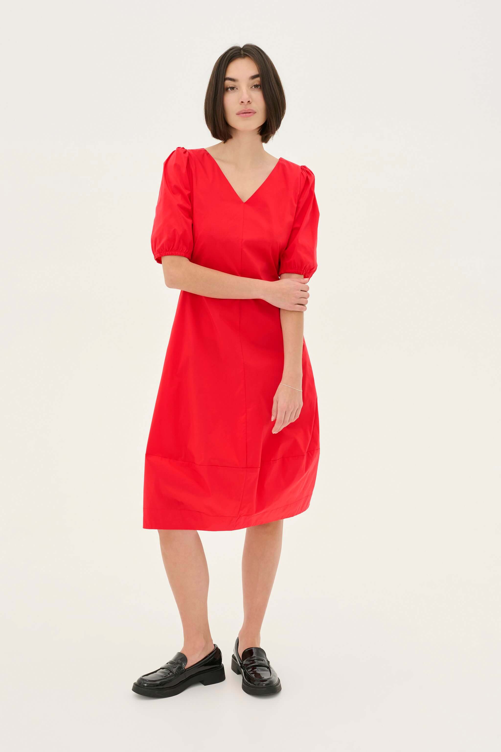 CULTURE, Naisten Mekko, ANTOINETT SS DRESS Fiery Red - Image 2