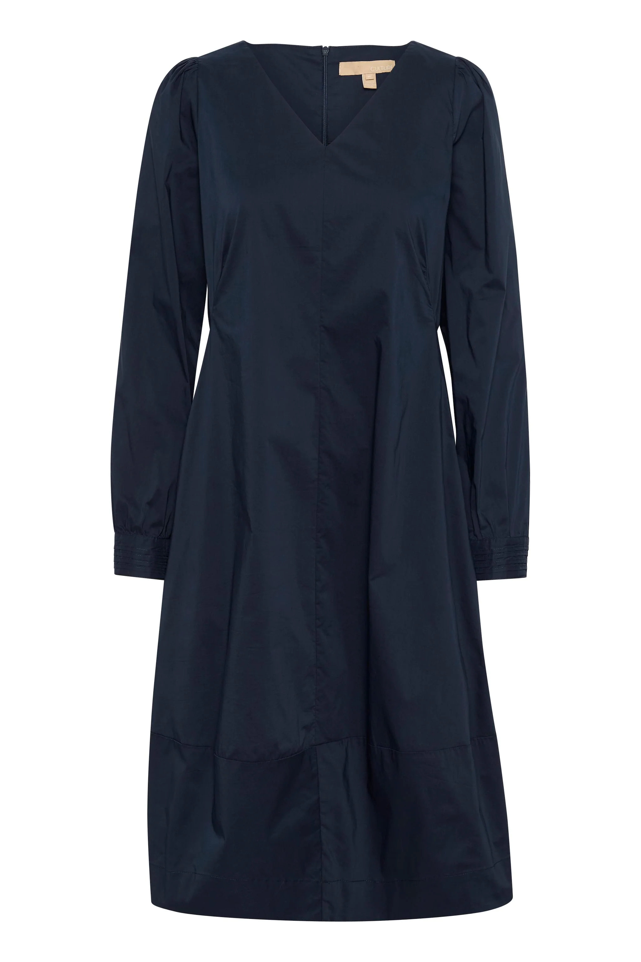 Culture Naisten Mekko, CUANTOINETT V-NECK DRESS Blue Iris - Image 4