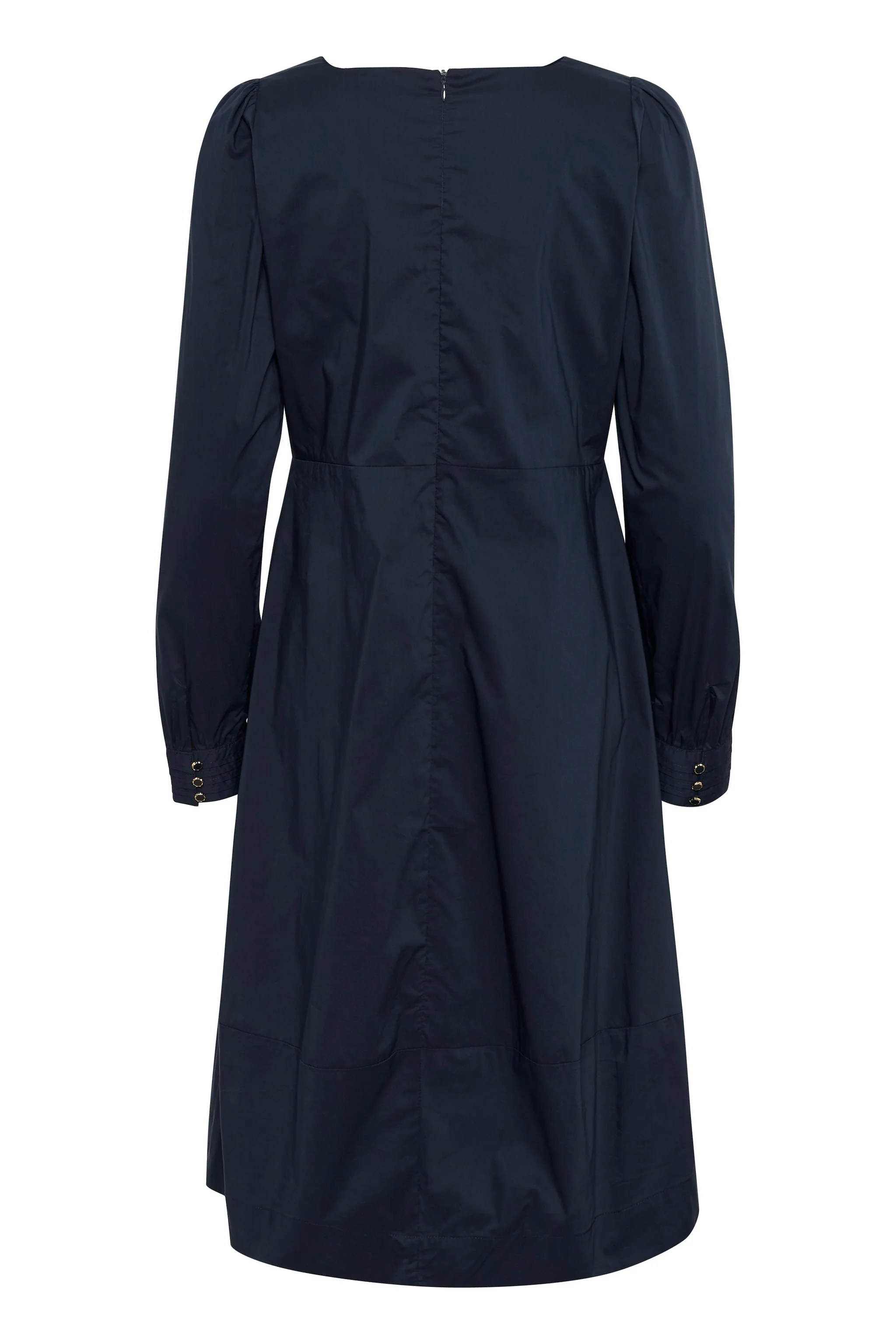 Culture Naisten Mekko, CUANTOINETT V-NECK DRESS Blue Iris - Image 5