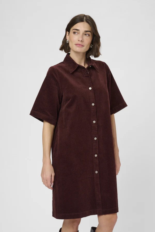 Culture naisten mekko, CUBAELA KLAY DRESS Bitter Chocolate