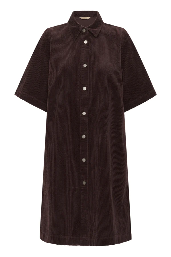 Culture naisten mekko, CUBAELA KLAY DRESS Bitter Chocolate - Image 3