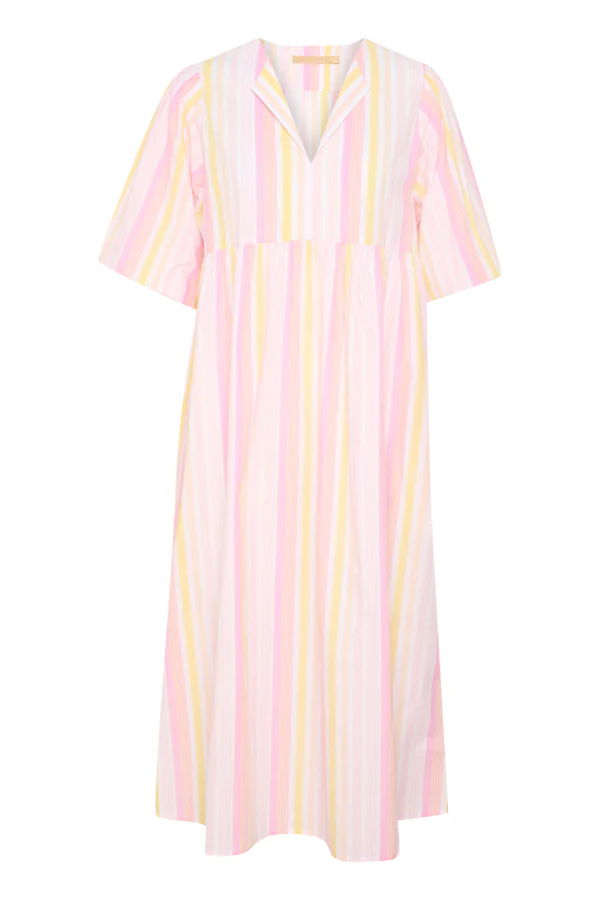 Culture naisten mekko, CUBEHA DRESS Pink/Yellow/Lavender - Image 3