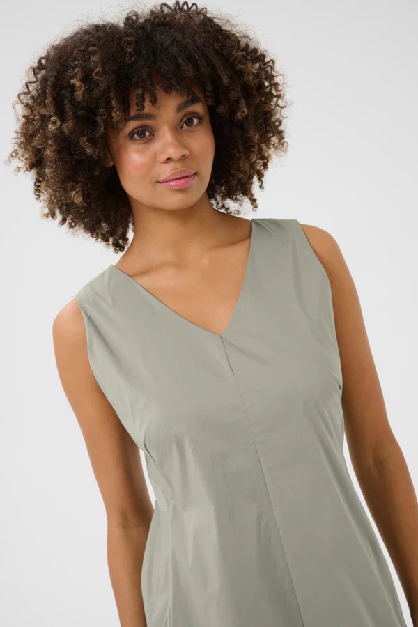 Culture naisten mekko, CUNOVI ANTOINETT SLEEVELESS DRESS Seagrass - Image 5