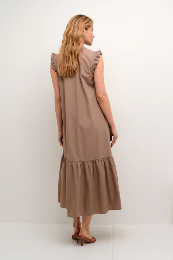 CULTURE naisten mekko, CUOLENA SL DRESS Taupe Gray - Image 2