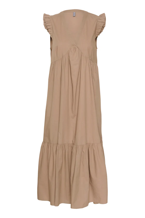 CULTURE naisten mekko, CUOLENA SL DRESS Taupe Gray - Image 5