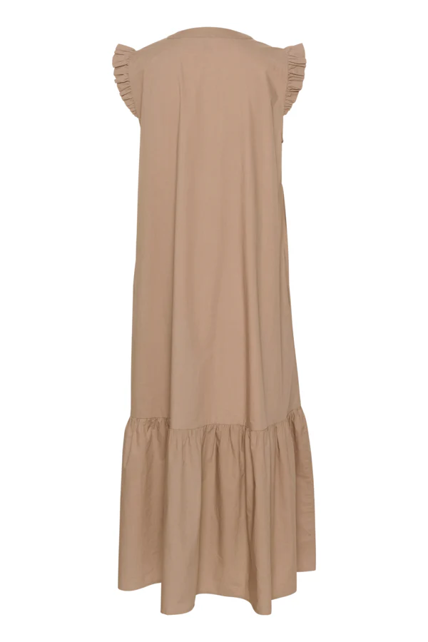 CULTURE naisten mekko, CUOLENA SL DRESS Taupe Gray - Image 6