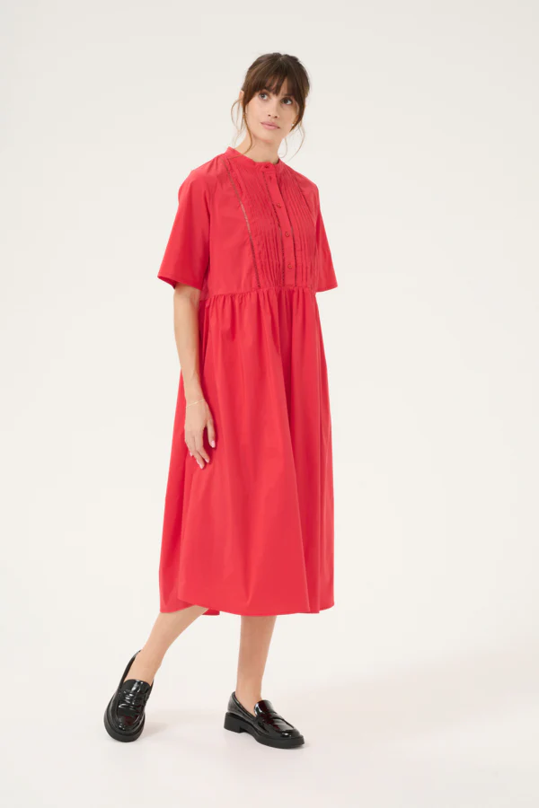 Culture naisten mekko, CUZETA ANTOINETT DRESS Fiery Red