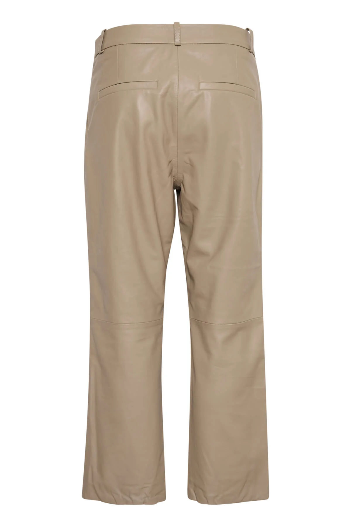 Culture Naisten Nahkahousut, Benja Leather Pant Vaalea Beige - Image 4