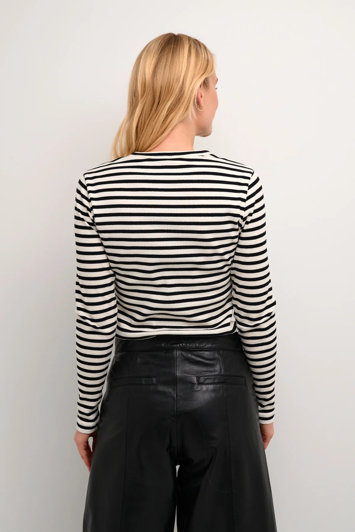 Culture Naisten paita, Cudolly Ls T-Shirt Black/White Stripe - Image 2