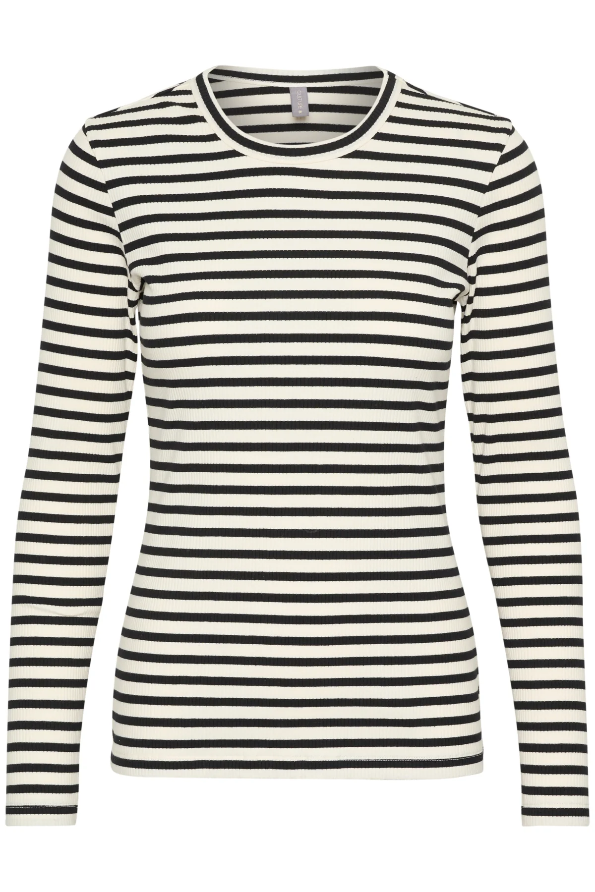 Culture Naisten paita, Cudolly Ls T-Shirt Black/White Stripe - Image 3