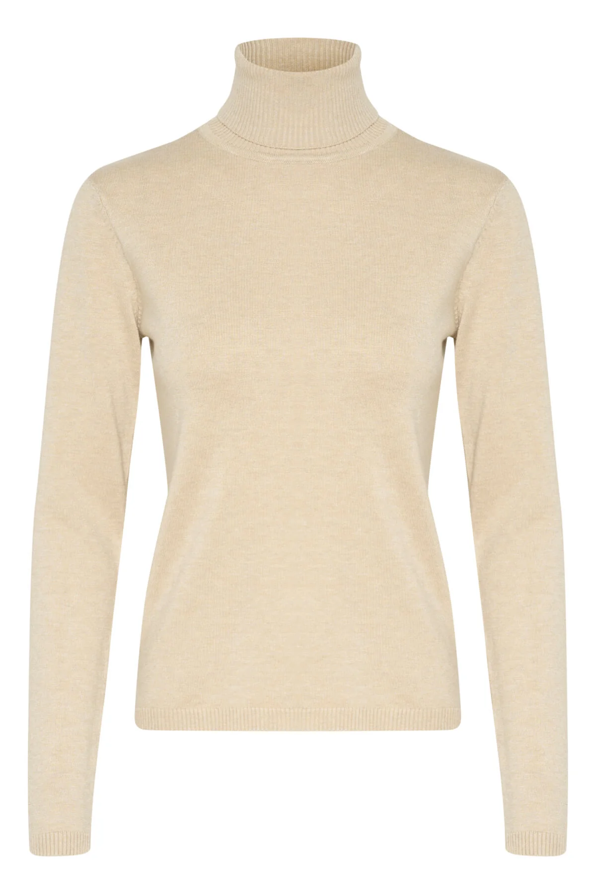 Culture Naisten Poolokauluksellinen Neule, ANNEMARIE ROLLNECK Warm Sand Melange - Image 3