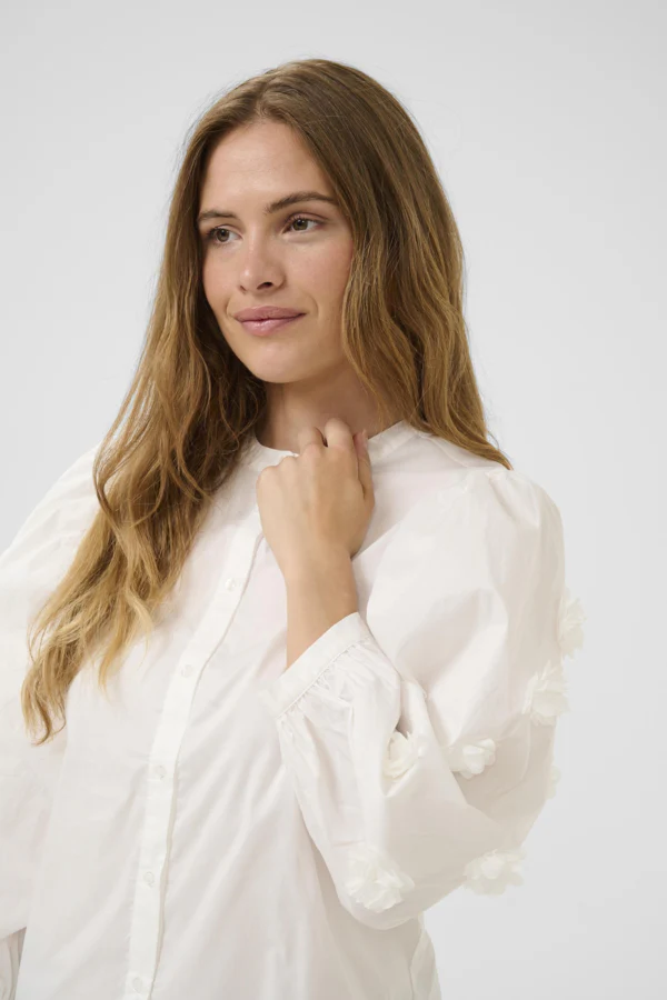 Culture naisten pusero, CUELNA ANTOINETT SHIRT Spring Gardenia - Image 4