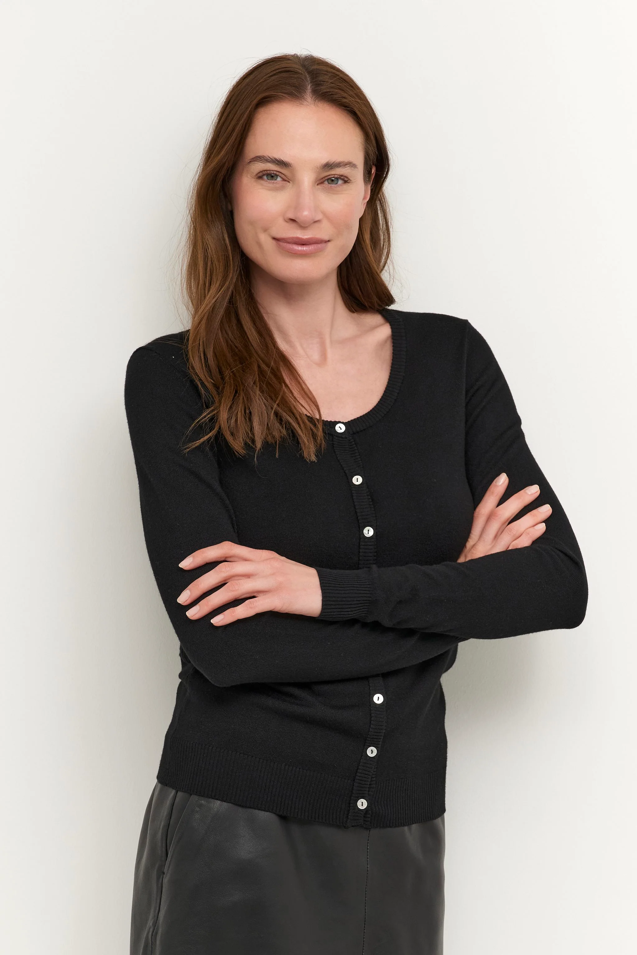 Culture neuletakki, CUANNEMARIE KNIT CARDIGAN Musta