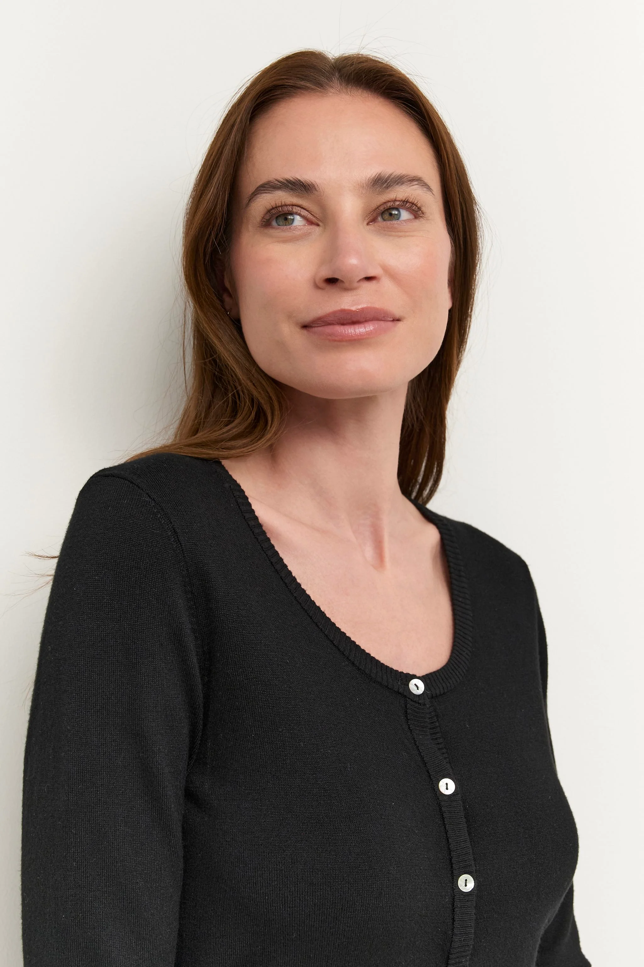 Culture neuletakki, CUANNEMARIE KNIT CARDIGAN Musta - Image 3