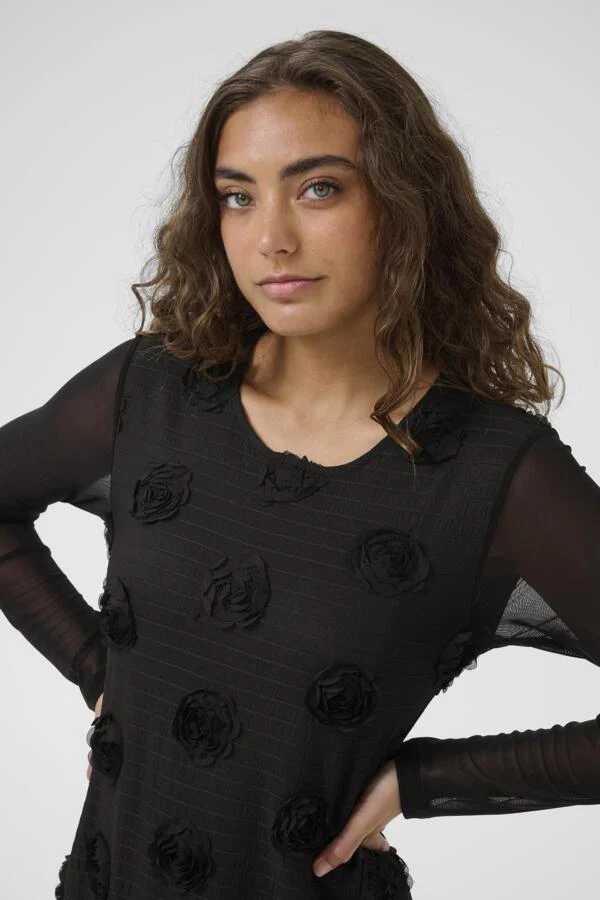 Culture Mascha Mesh Dress, musta - Image 3