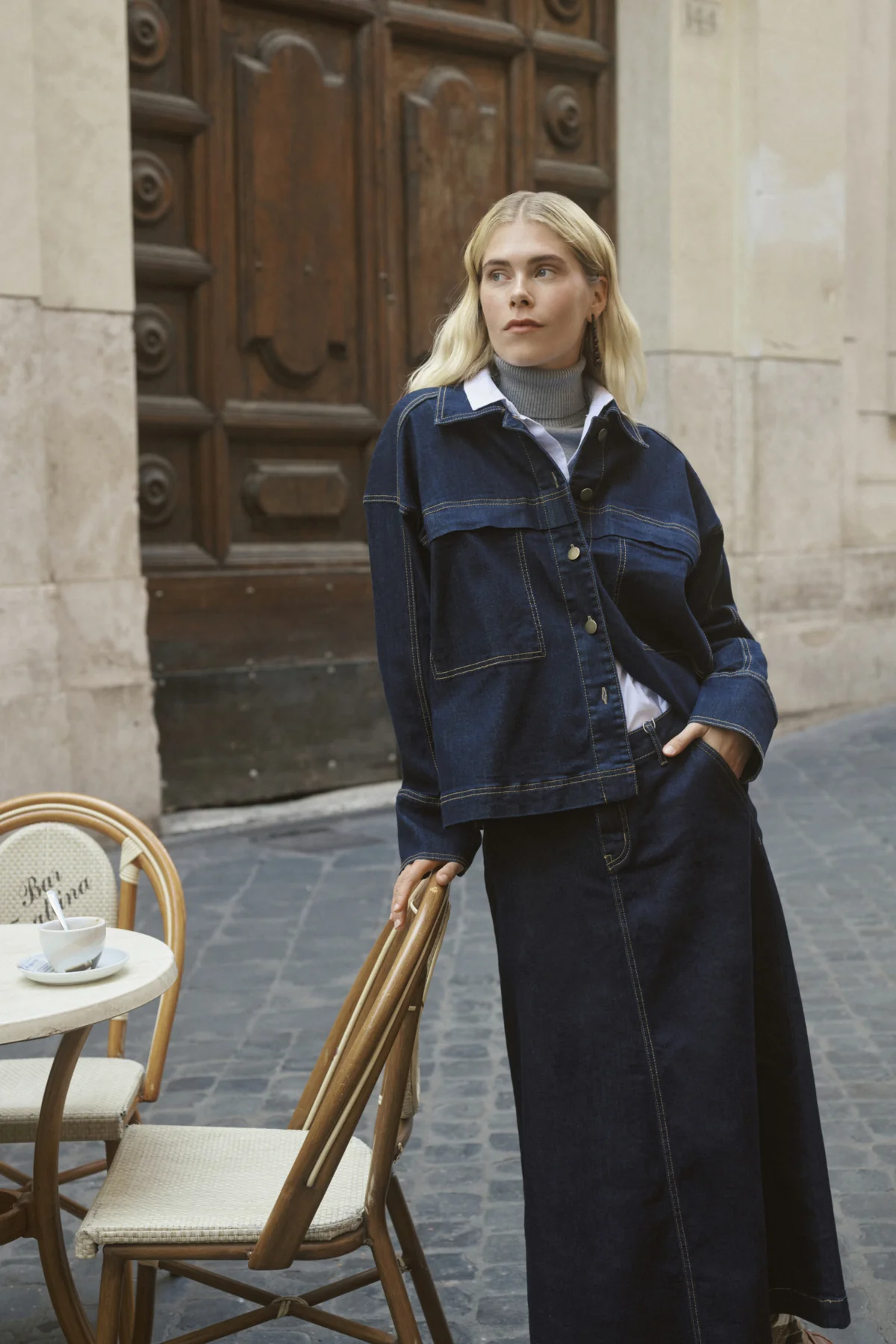Culture naisten farkkutakki Cumoya Bobbie Jacket, Rinse Wash - Image 10