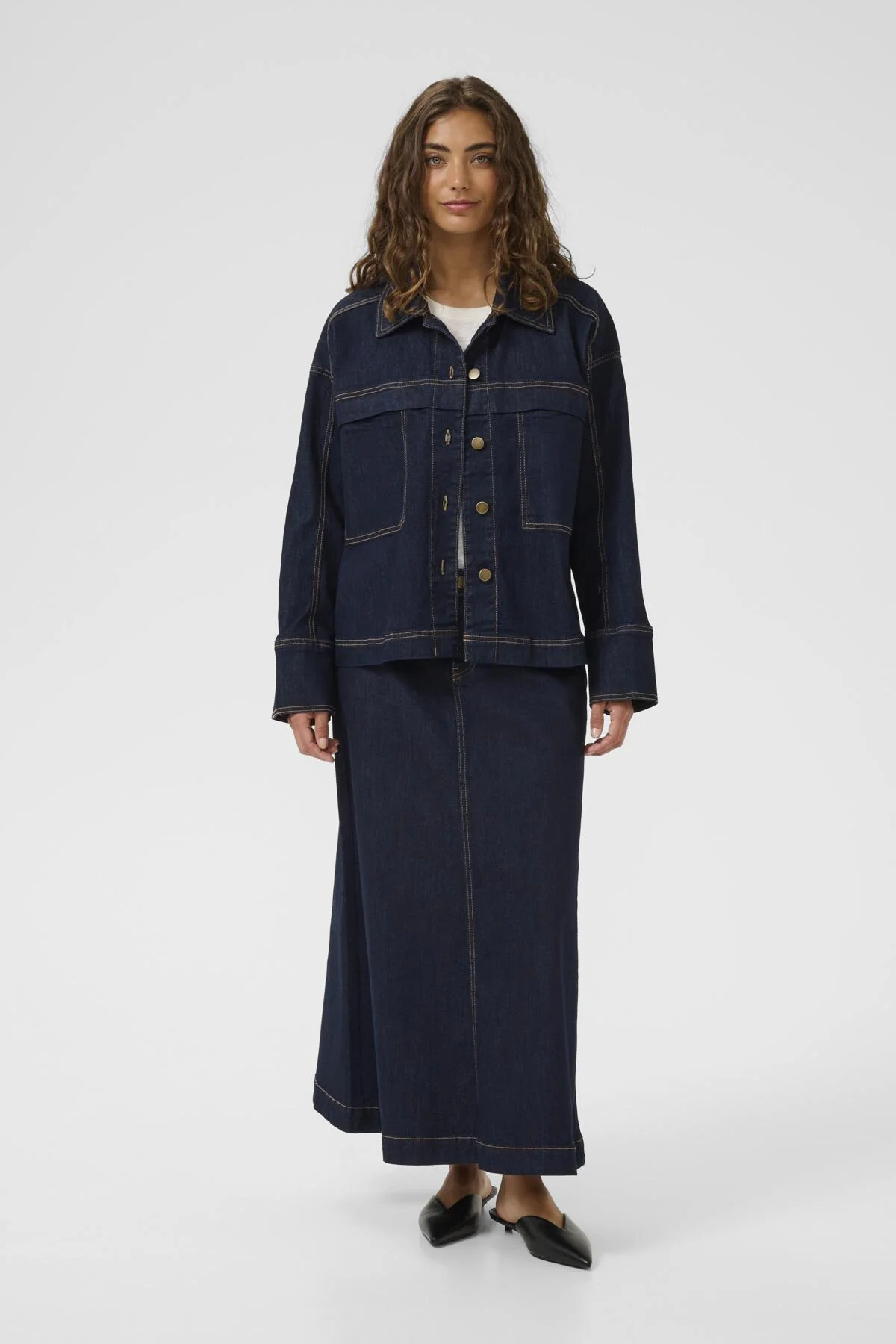 Culture naisten farkkutakki Cumoya Bobbie Jacket, Rinse Wash - Image 6