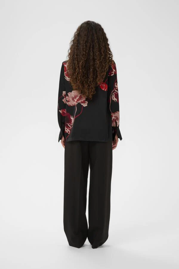 Inwear naisten paitapusero DAWNIW V-NECK Black, Poppy Rose - Image 5