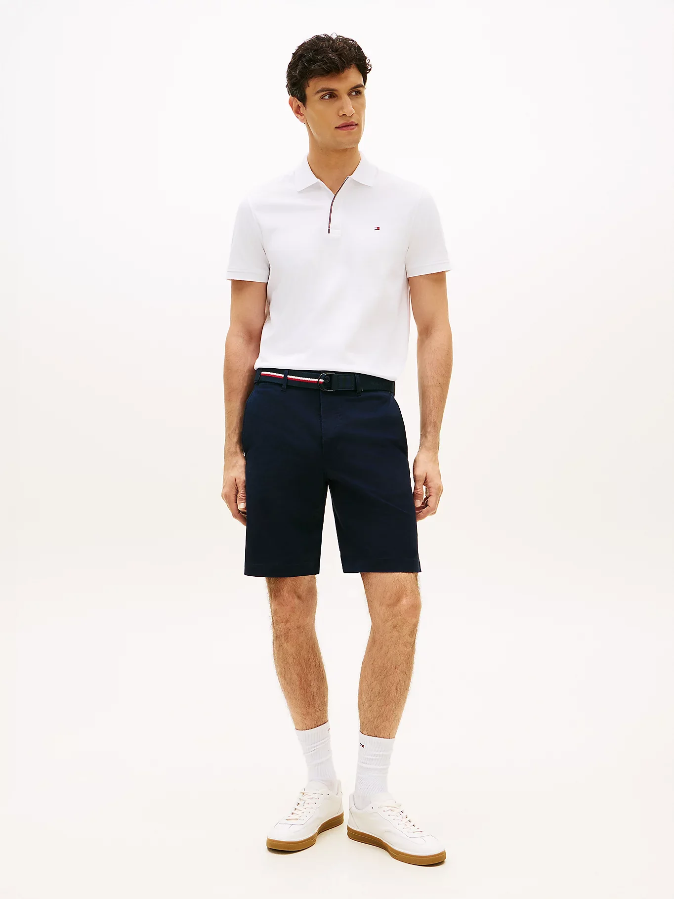 Tommy Hilfiger miesten shortsit Denton 9.5 Inc ESS Twill W/ Belt, tummansininen - Image 5