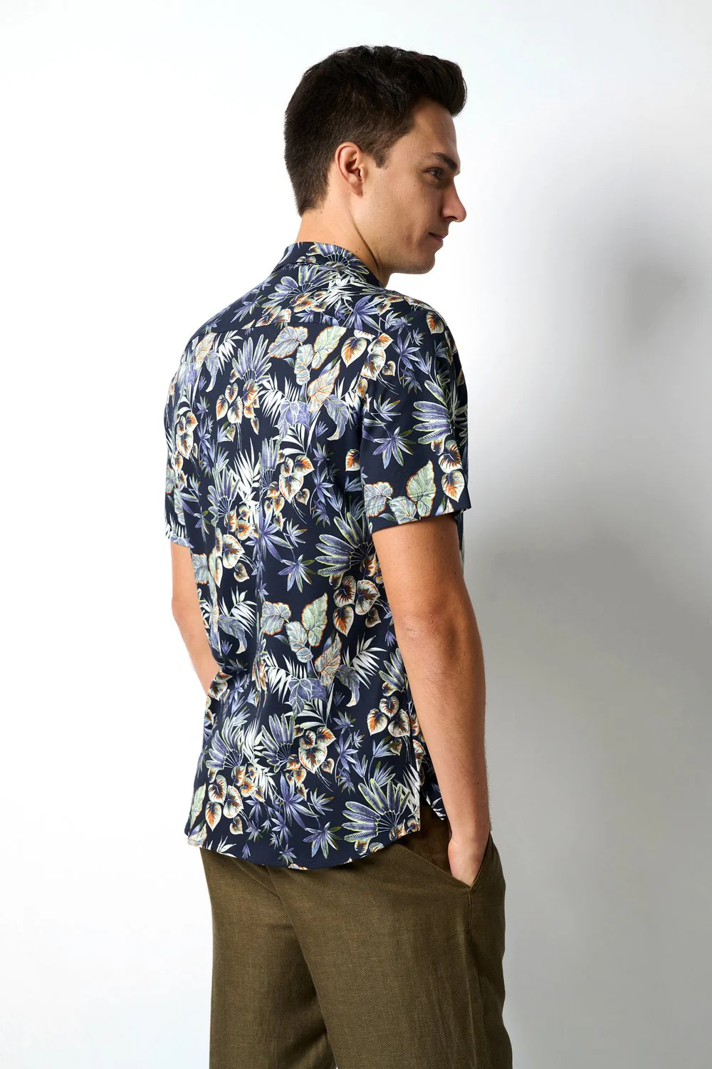 Desoto Miesten Kauluspaita, 74033-3-53 SS SHIRT Sininen Kuosi - Image 3