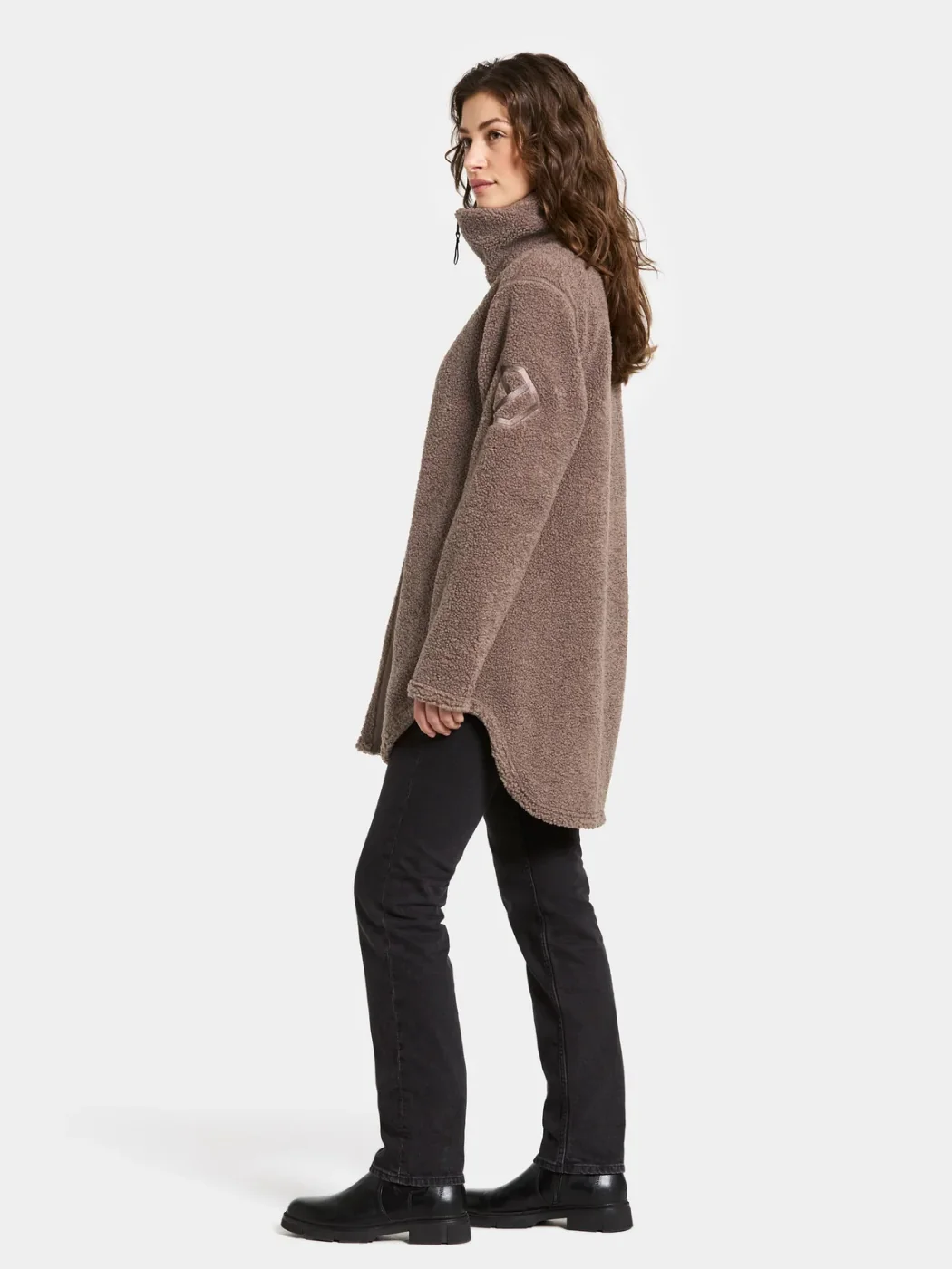 Didriksons naisten fleece, UMI WNS FZ 3 Ruskeanharmaa - Image 3