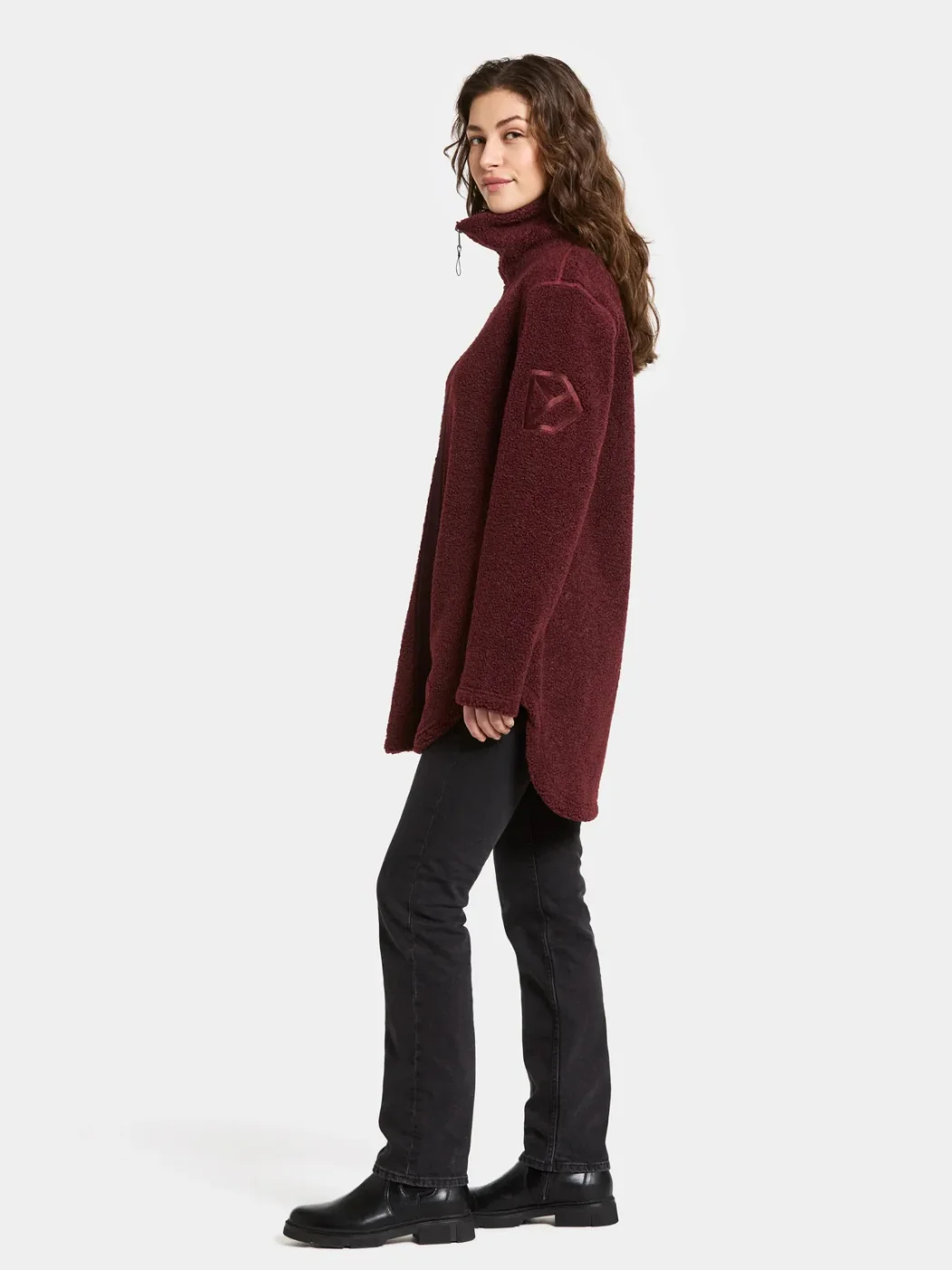Didriksons naisten fleece, UMI WNS FZ 3 Viininpunainen - Image 3