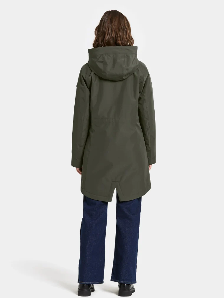 Didriksons naisten parkatakki, ALANA WNS PARKA Tummanvihreä - Image 2