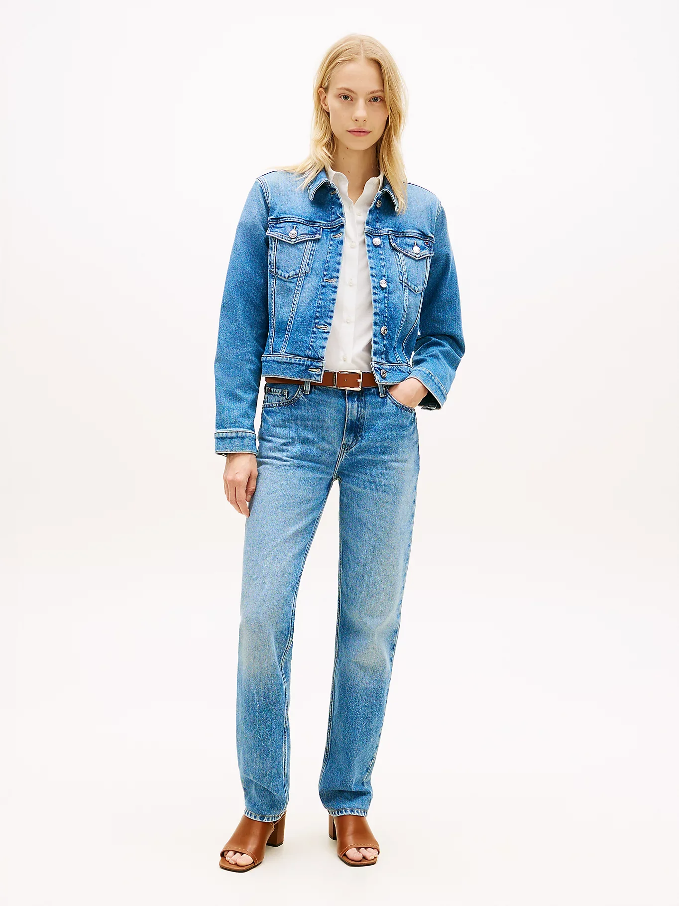 Tommy Hilfiger naisten farkkutakki DNM Finn Slim Jacket, sininen - Image 4