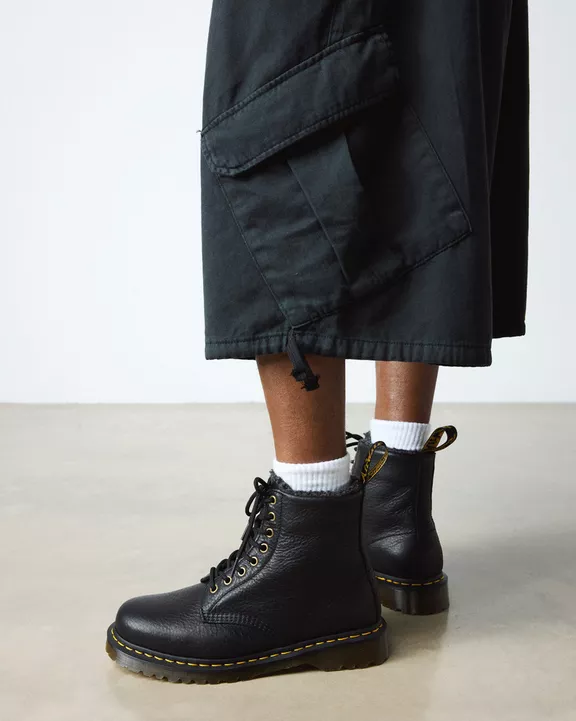 Dr. Martens Miesten Kengät, 1460 WARM LINED GRIZZLY -maiharit Musta - Image 2