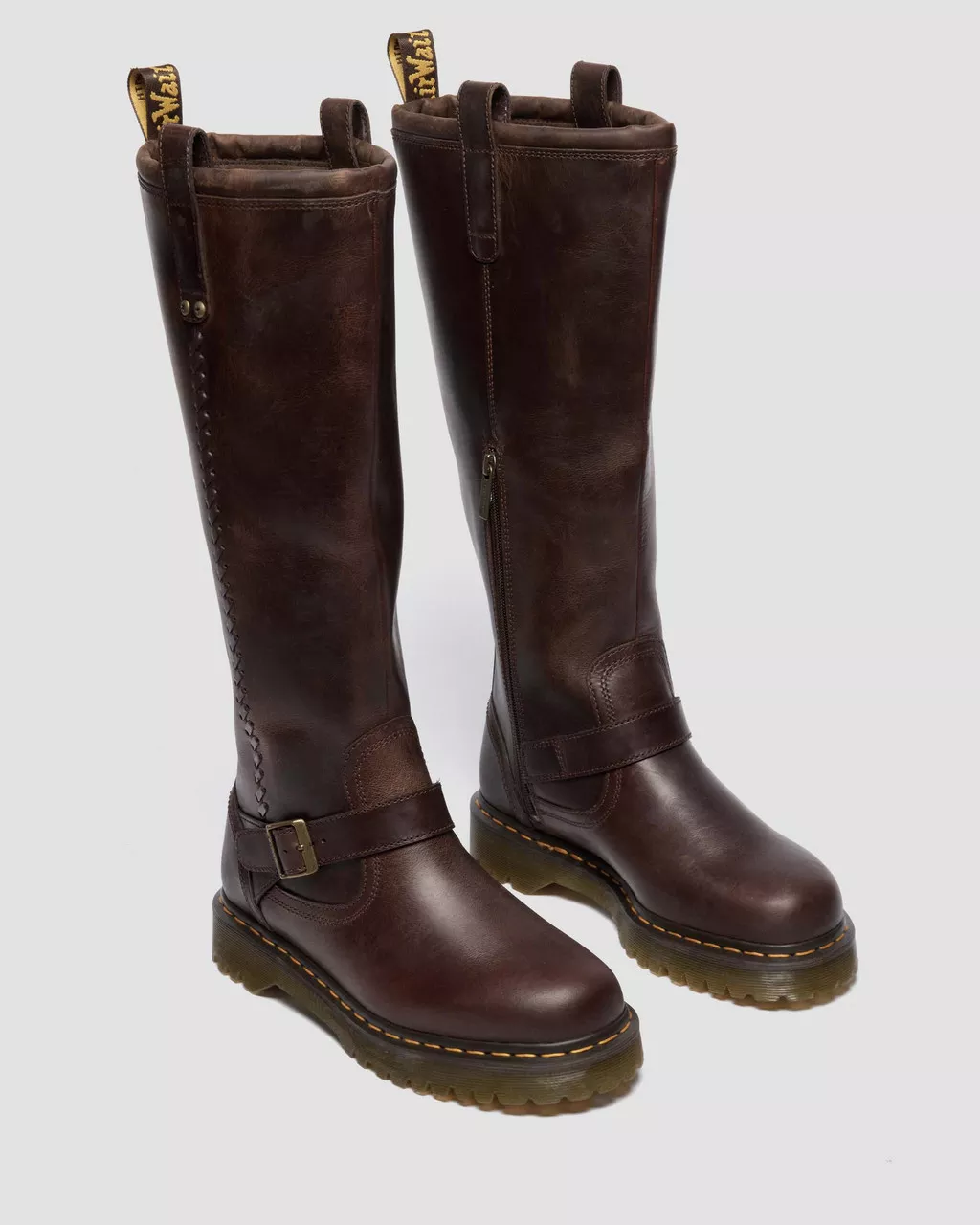 Dr. Martens naisten saappaat, Anistone BKR High Leg Boot Tummanruskea - Image 4