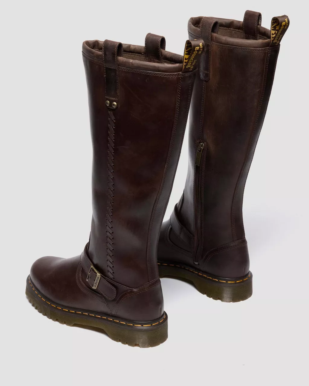 Dr. Martens naisten saappaat, Anistone BKR High Leg Boot Tummanruskea - Image 5