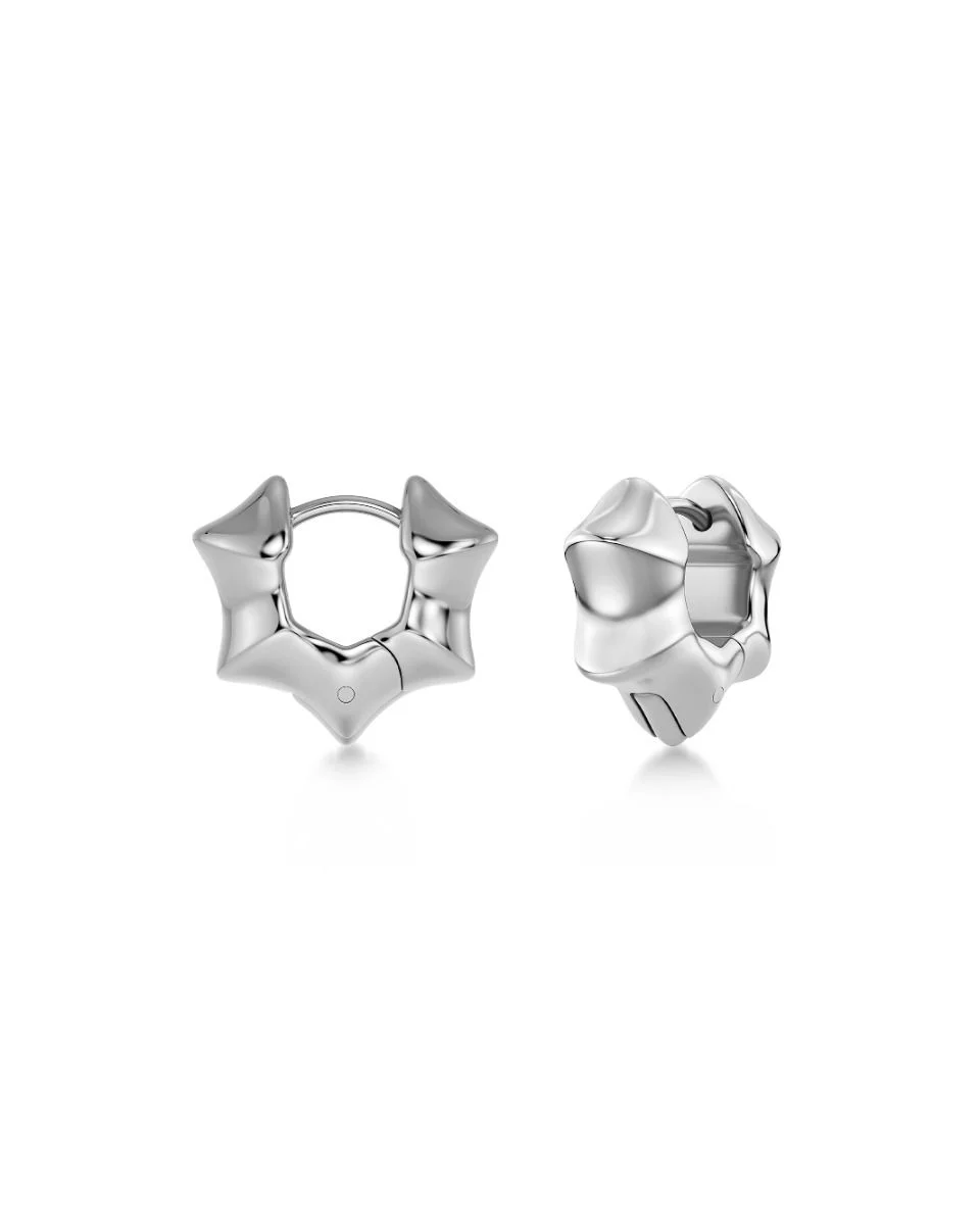 Edblad korvakorut, CANE HOOPS MULTI S SILVER Hopeanharmaa