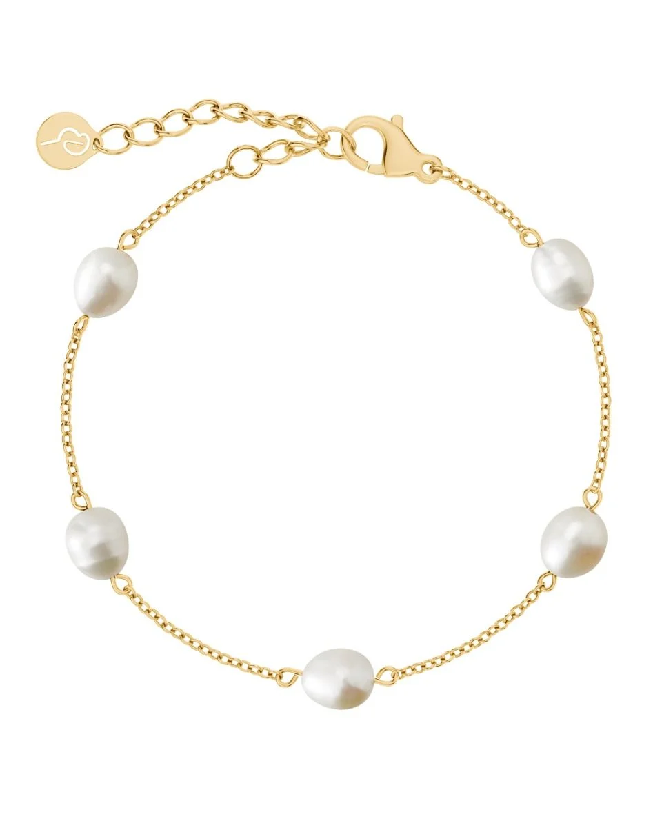 Edblad rannekoru, PERLA BRACELET MULTI STEEL Kullankeltainen