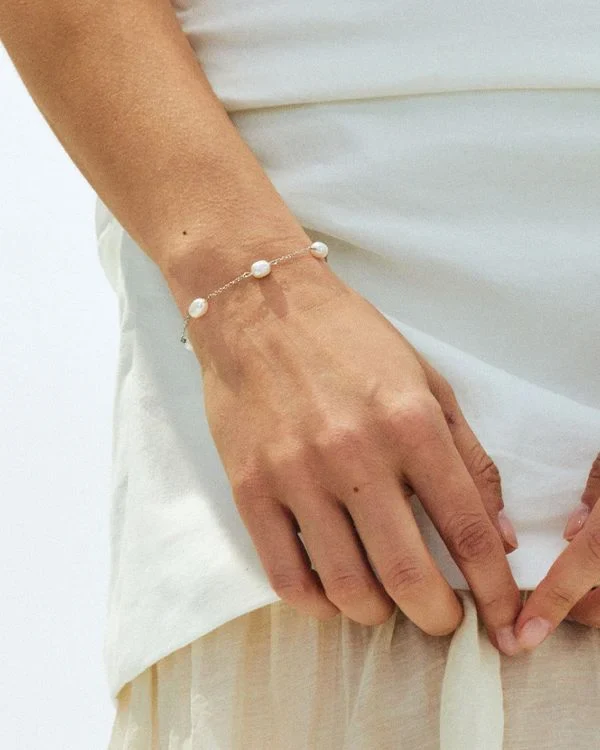 Edblad rannekoru, PERLA BRACELET MULTI STEEL Hopeanharmaa - Image 2