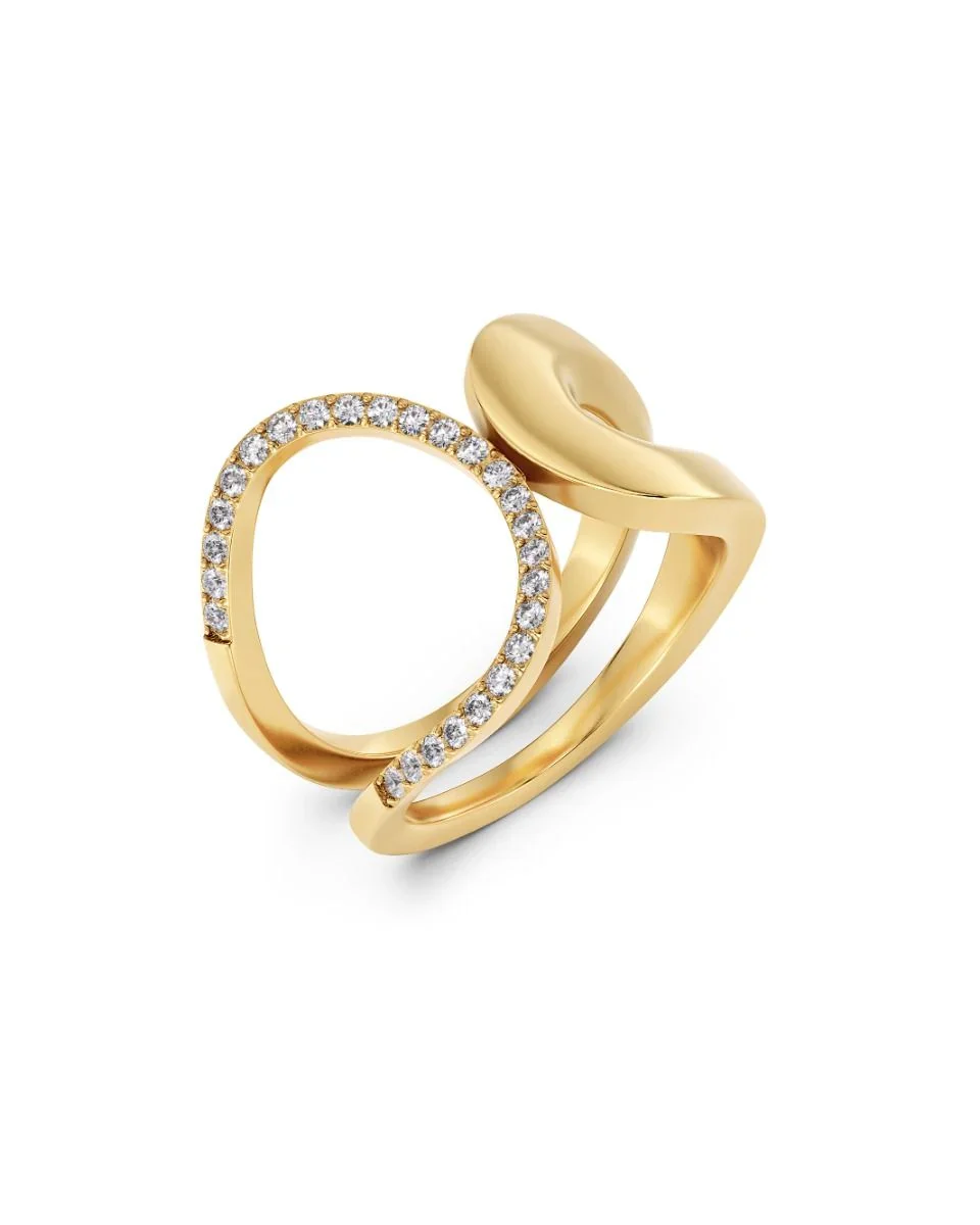 Edblad sormus, PLIÉ RING GOLD Kullankeltainen - Image 4