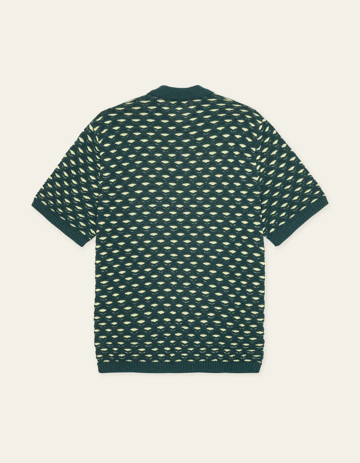 Les Deux miesten paita Esmay Shell Knitted Polo, vihreä - Image 3