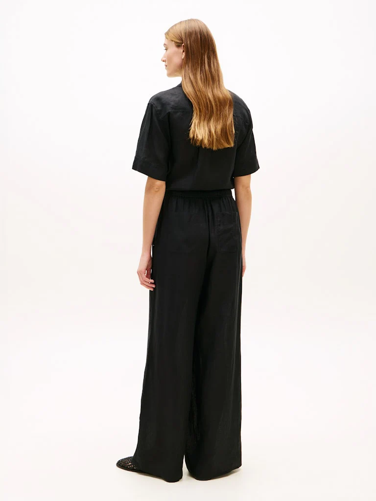 Tommy Hilfiger naisten housut ESS Linen Pull On Pants, musta - Image 2