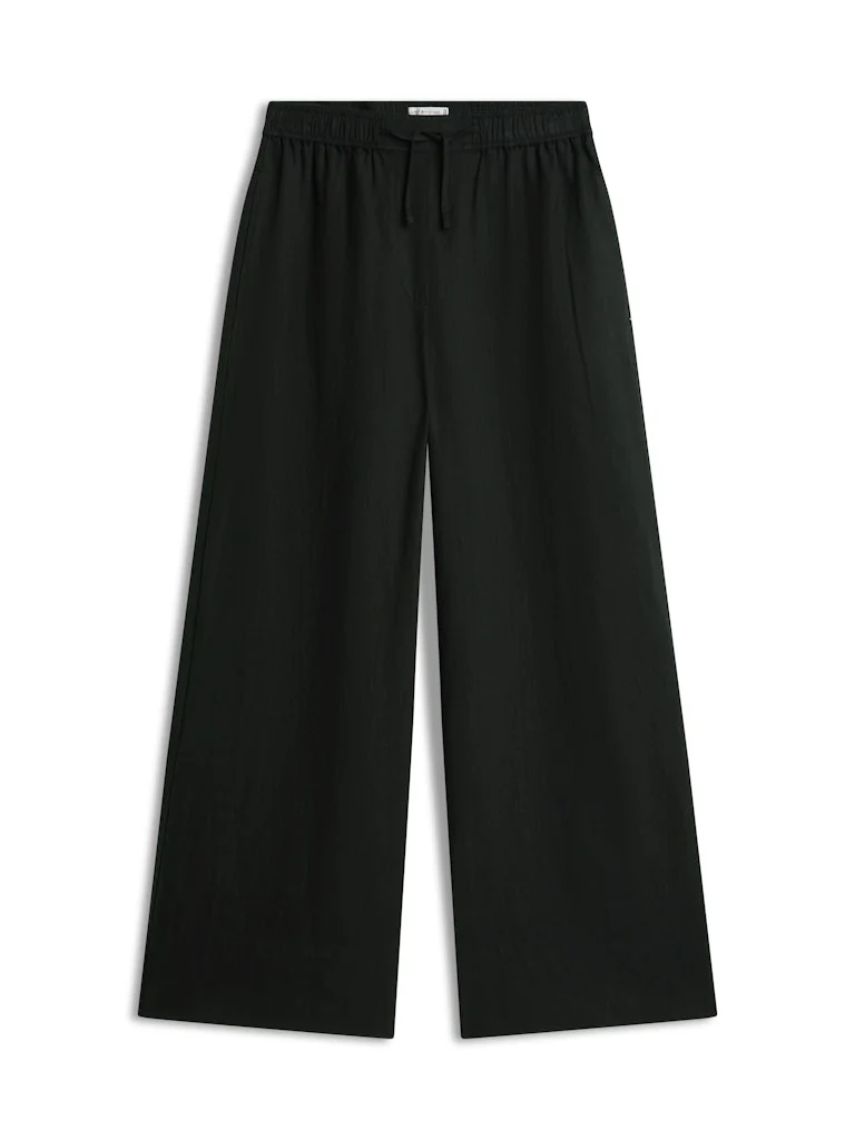 Tommy Hilfiger naisten housut ESS Linen Pull On Pants, musta - Image 5