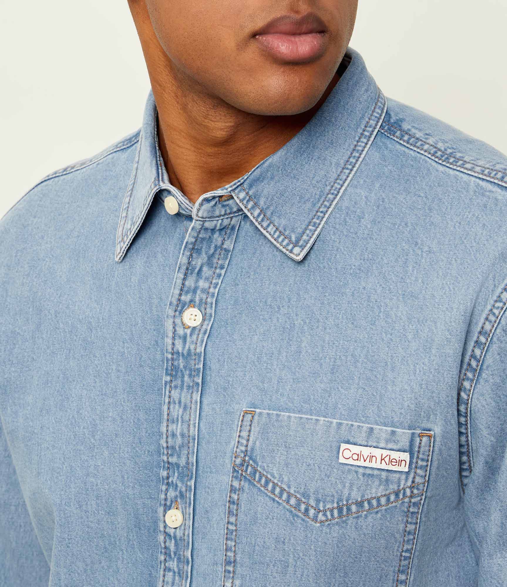Calvin Klein Jeans miesten farkkupaita Essential Classic 205 LTBlue Denim Shirt, sininen indigo - Image 3