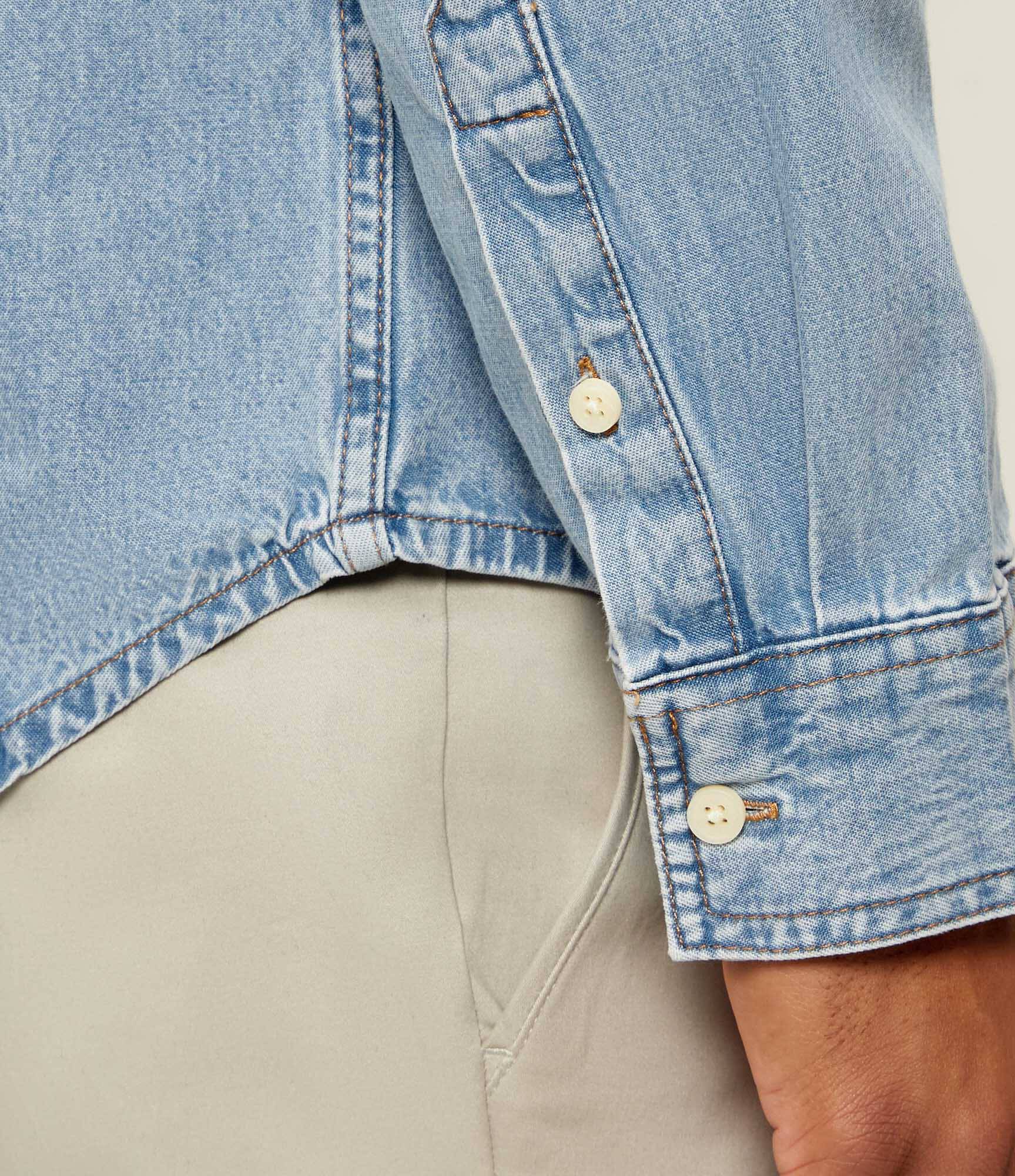 Calvin Klein Jeans miesten farkkupaita Essential Classic 205 LTBlue Denim Shirt, sininen indigo - Image 4