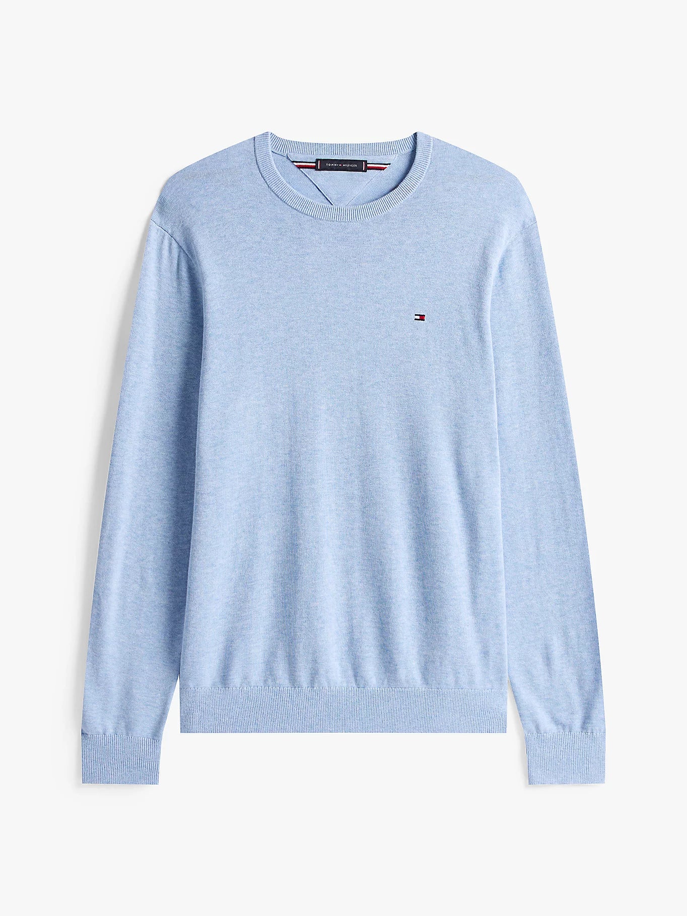 Tommy Hilfiger miesten neulepusero Essential SSNL Cotton Crew Neck, vaaleansininen - Image 5