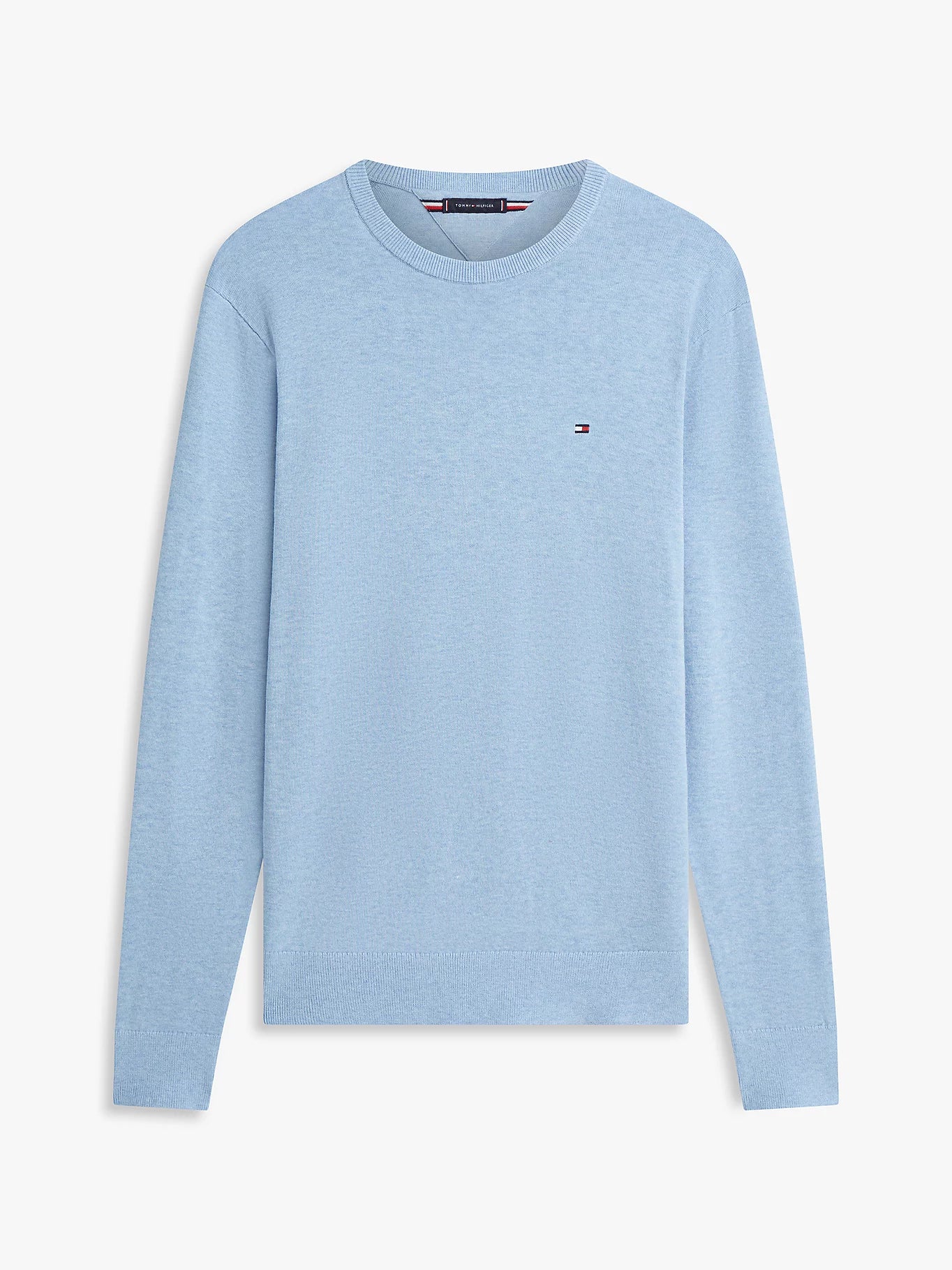 Tommy Hilfiger miesten neulepusero Essential SSNL Cotton Crew Neck, vaaleansininen - Image 6