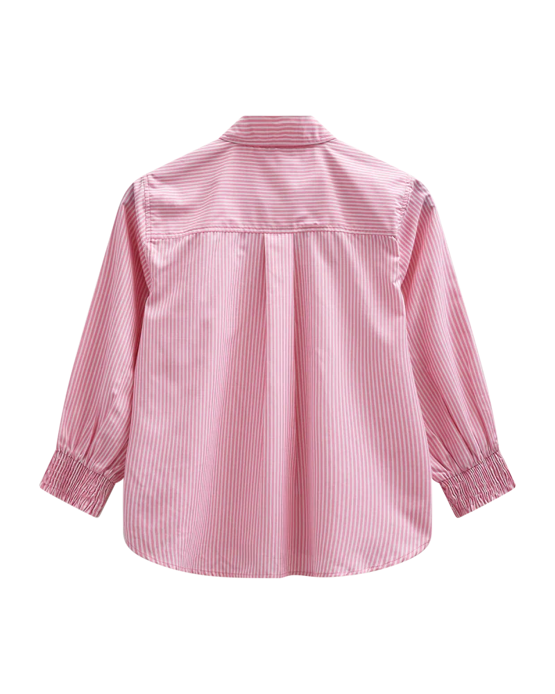 Freequent naisten paitapusero Evalina Shirt, vaaleanpunainen raita - Image 2