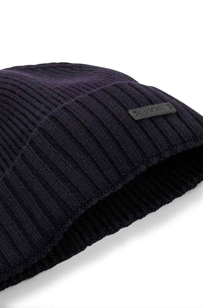 Hugo Boss pipo, FATI-L MERINO BEANIE TUMMANSININEN - Image 2