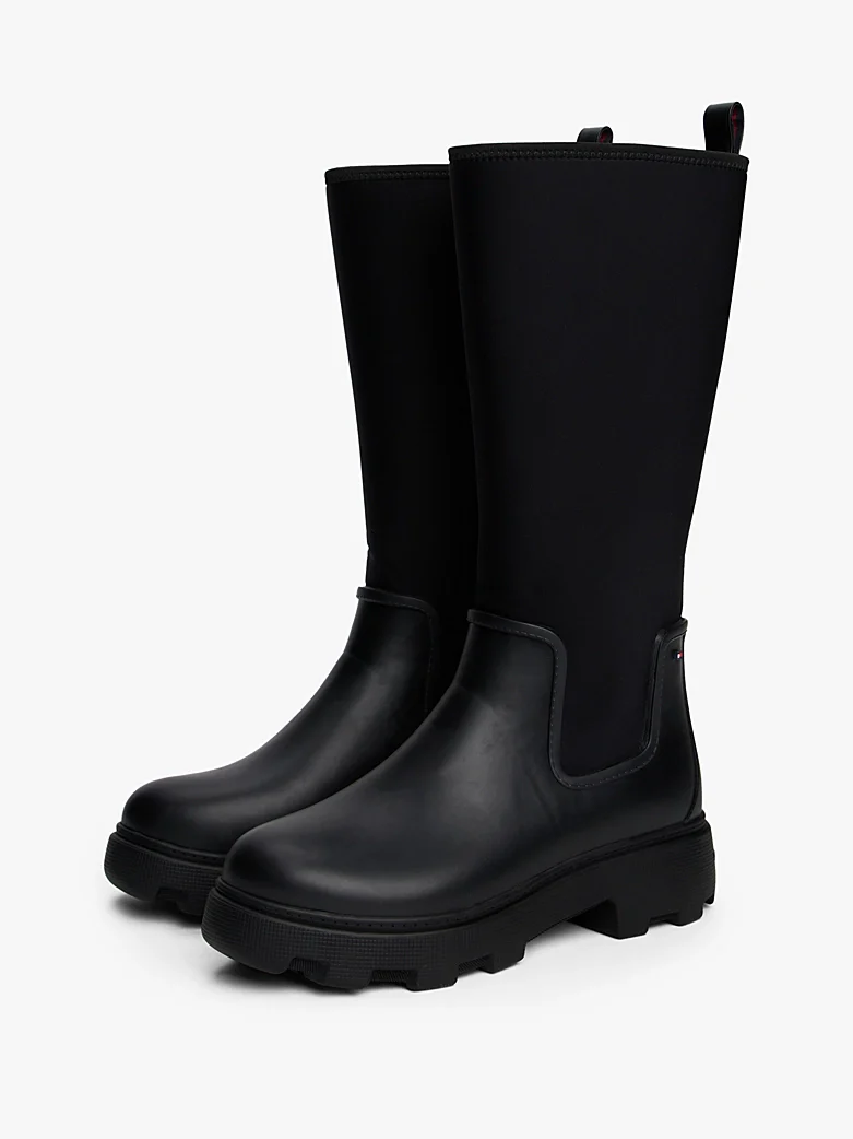 Tommy Hilfiger naisten saappaat FLAG LONG RAINBOOT WARM LINING, musta - Image 2