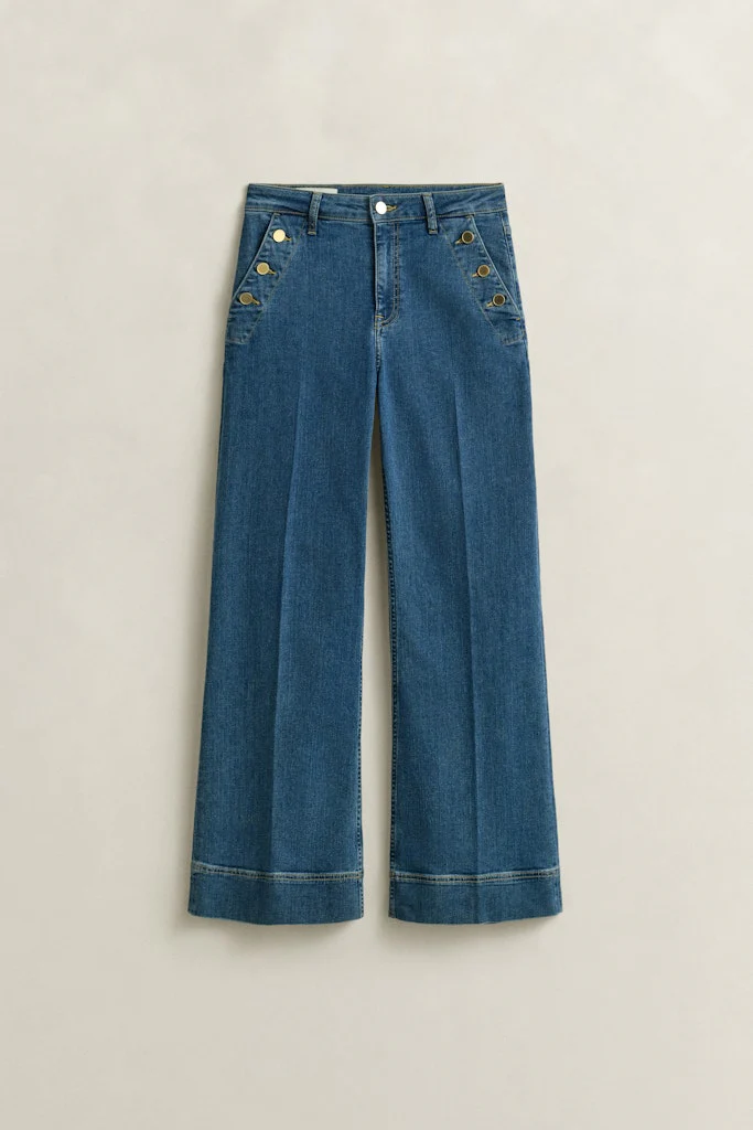 Gant naisten farkut Flare Nautical Jeans, sininen indigo - Image 2