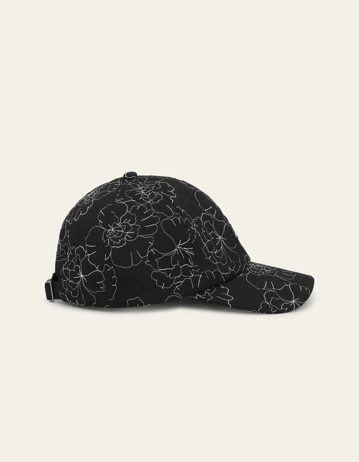 Les Deux lippis Flower Aoe Dad Cap, musta kuosi - Image 3