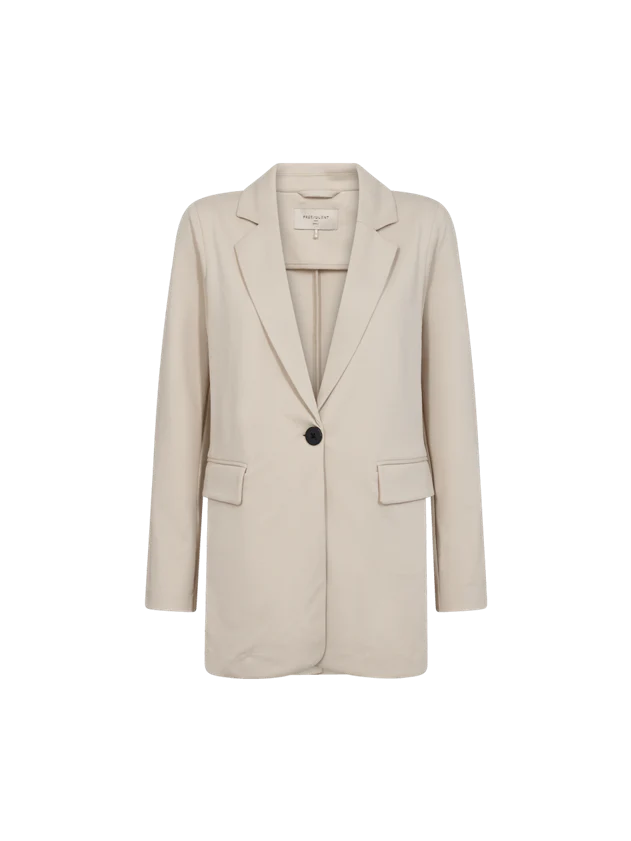 Freequent Naisten Bleiseri Nanni ja Fashion Strukture Vaalea Beige